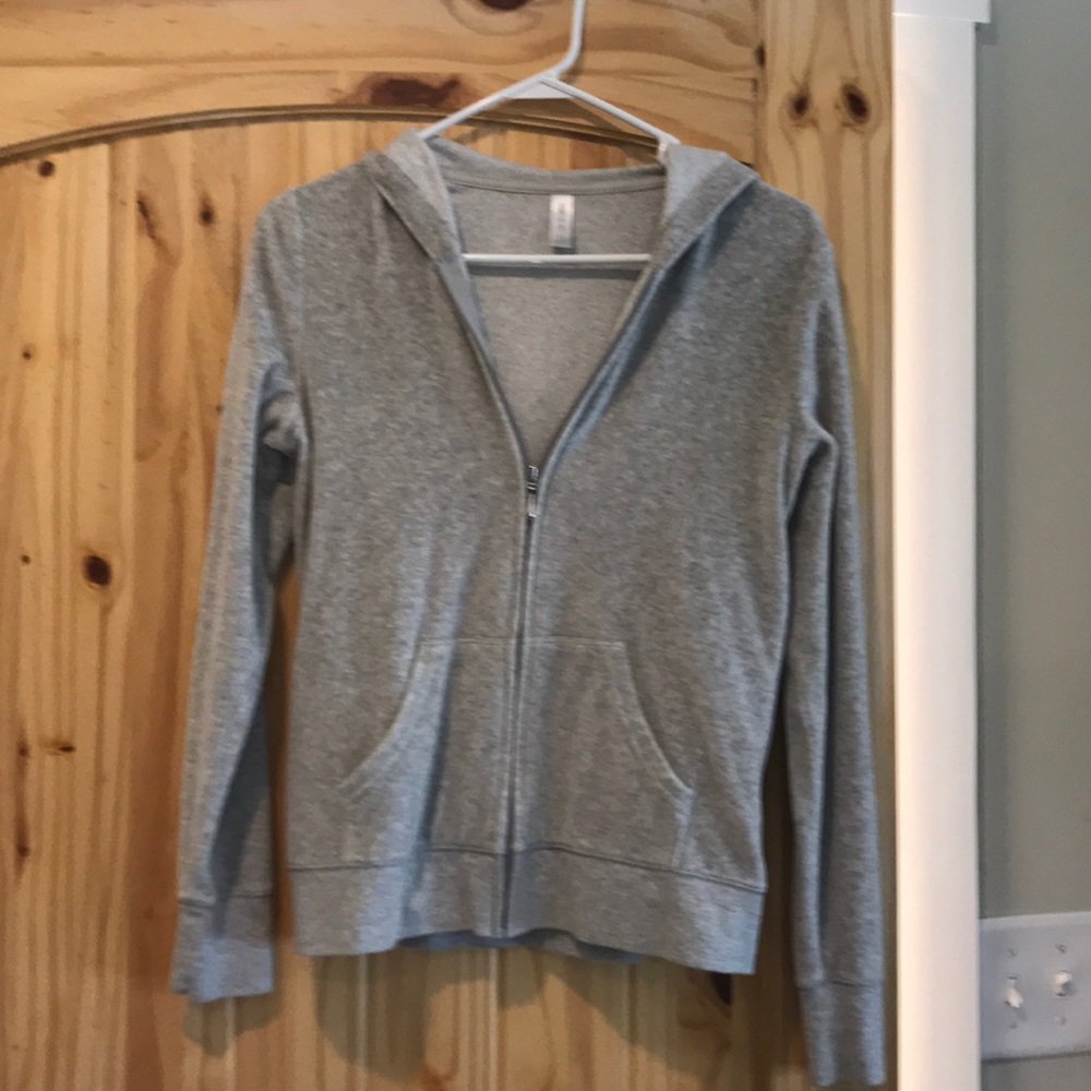 Velour hooded sweatshirt